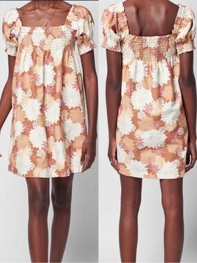 Floral Puff Sleeve Smocked Sundress by Faherty XS